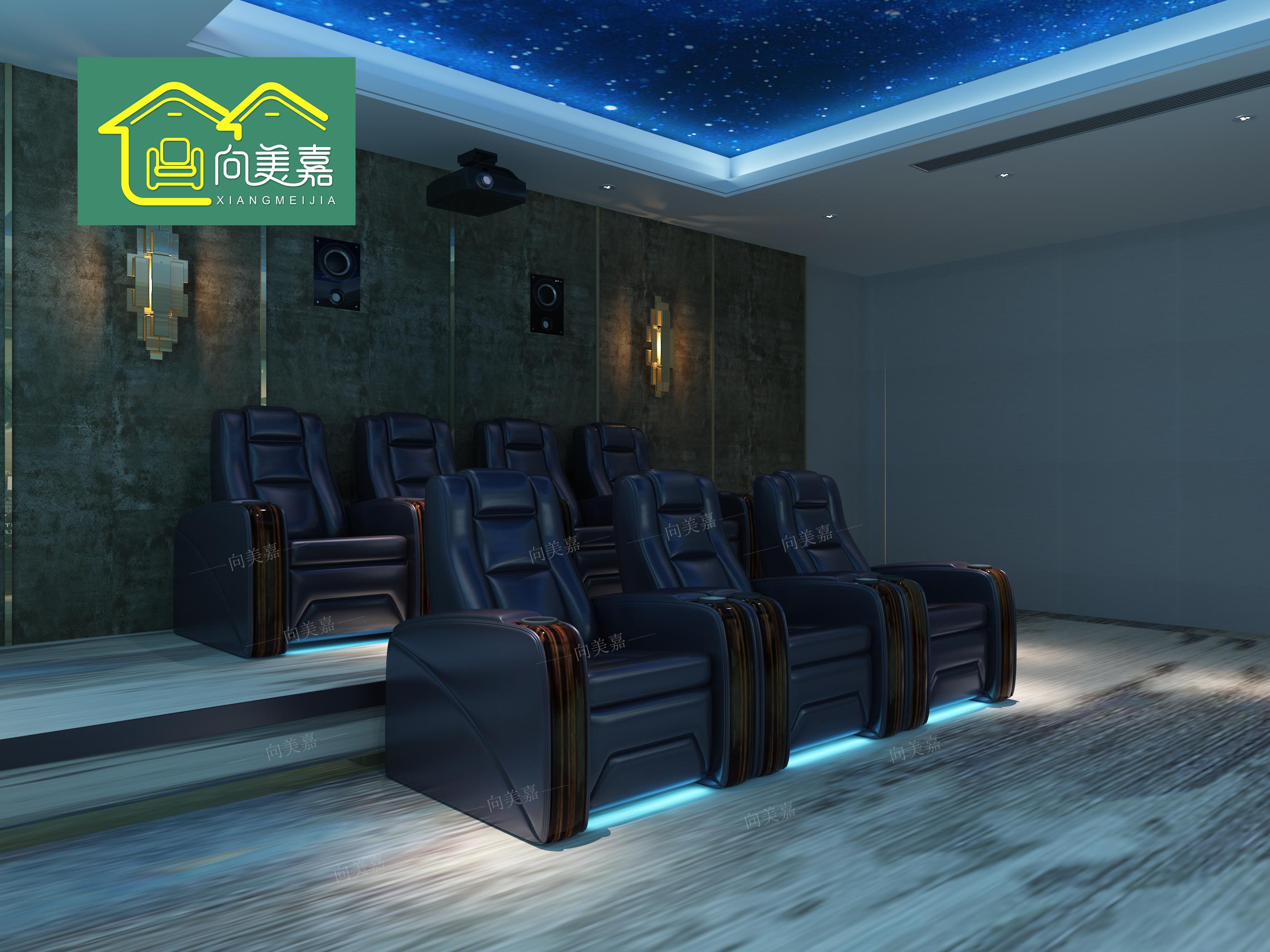 家庭影院沙发组合太空舱躺椅私人影音室影视厅真皮电动多功能